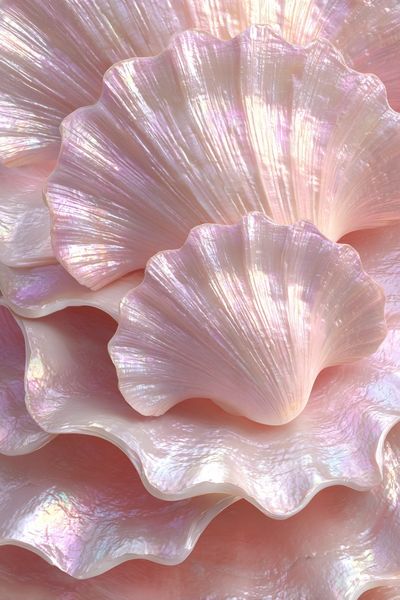 Iridescent Shells — Nature Print. poster