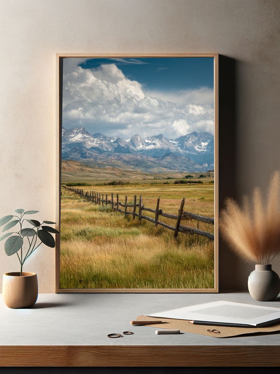 Mountain Landscape — Nature Print. — room view 2