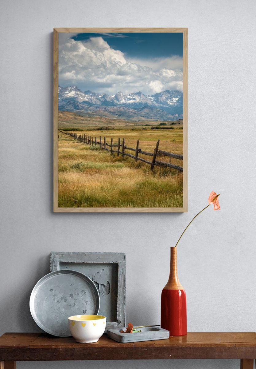 Mountain Landscape — Nature Print. — room view 3