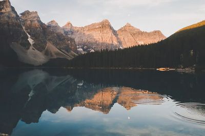 Misty Mountain Lake Landscape Poster