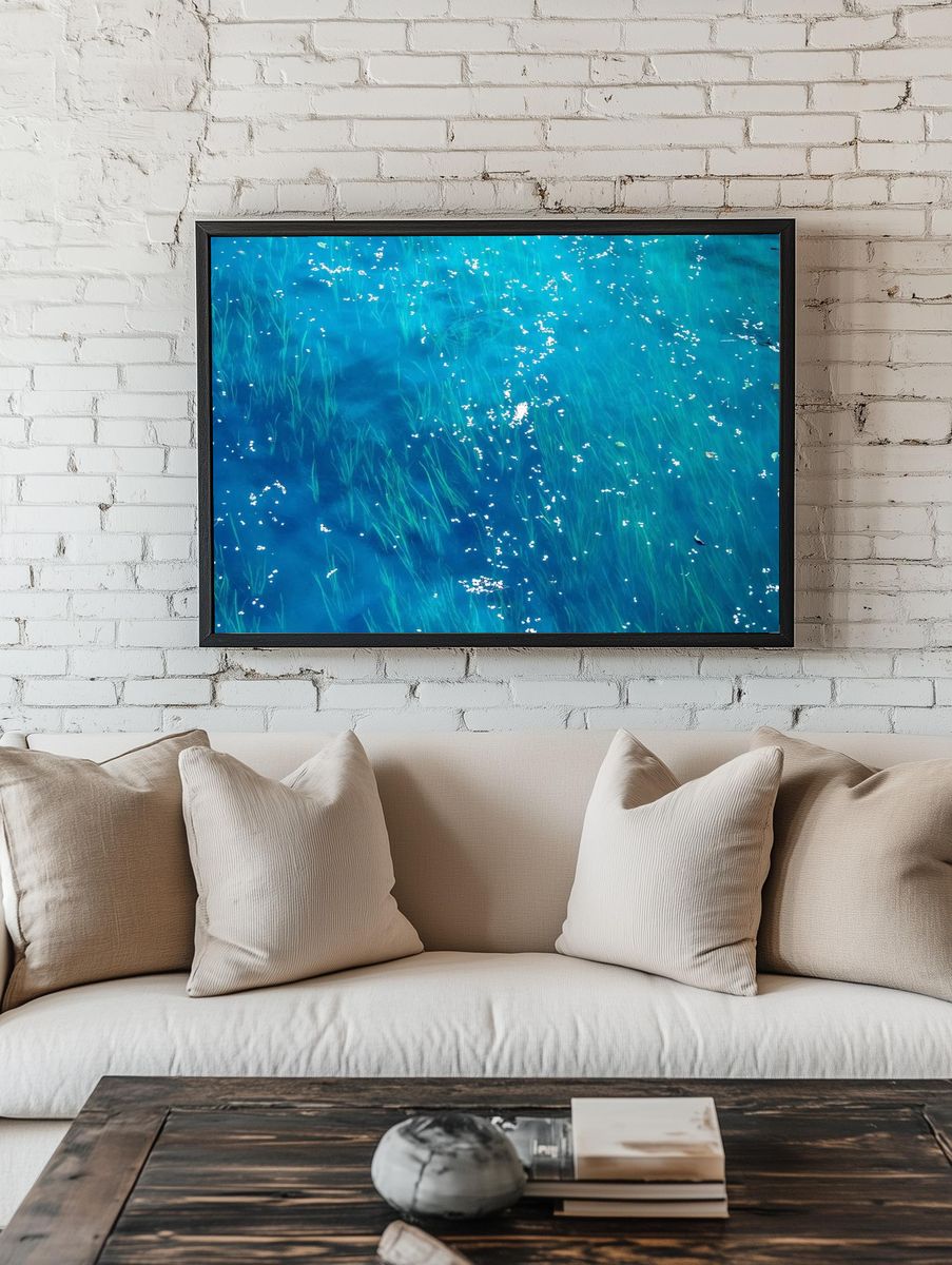 Underwater Grass and Petals — Nature Print room preview