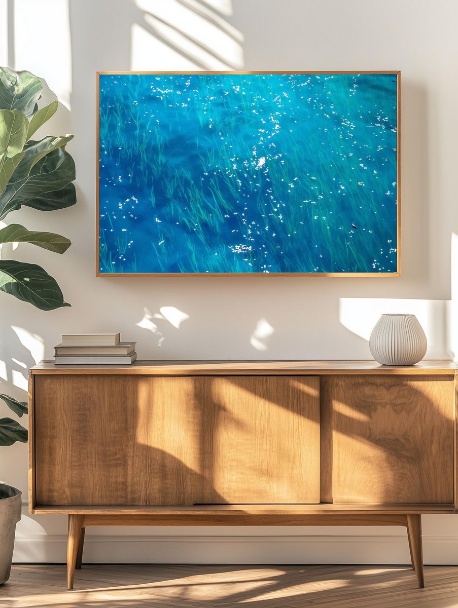 Underwater Grass and Petals — Nature Print. — room view 3