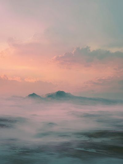 Pastel Misty Seascape Print