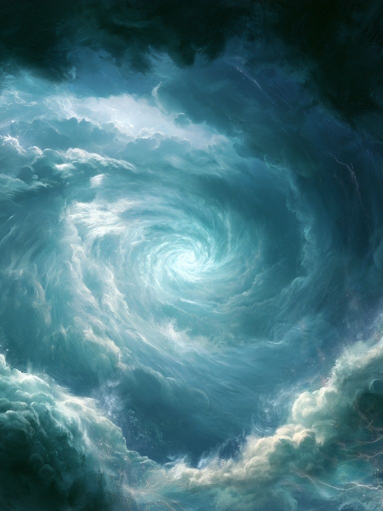 Celestial Storm Swirl Print. poster detail