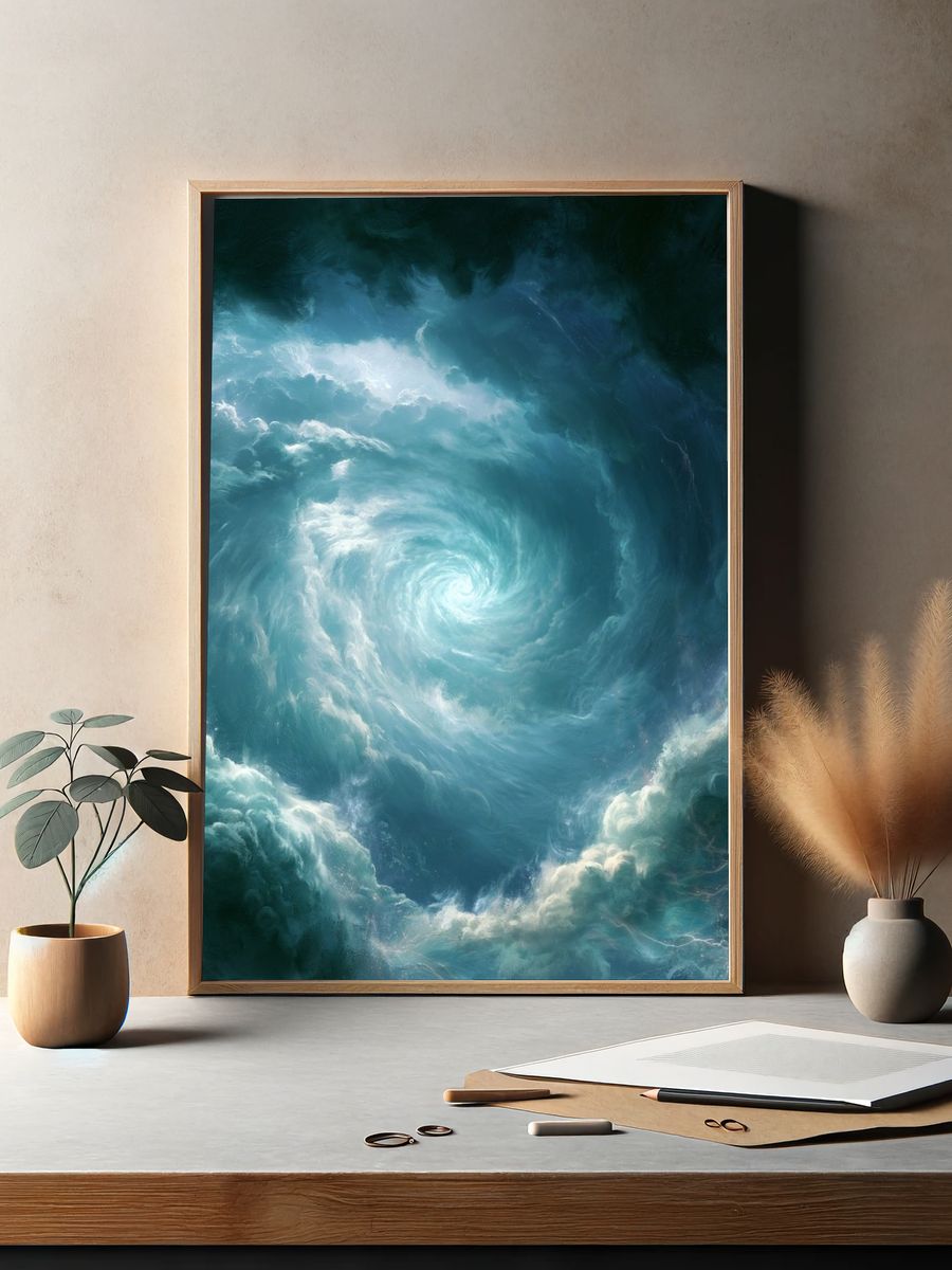 Celestial Storm Swirl Print. — room view 2