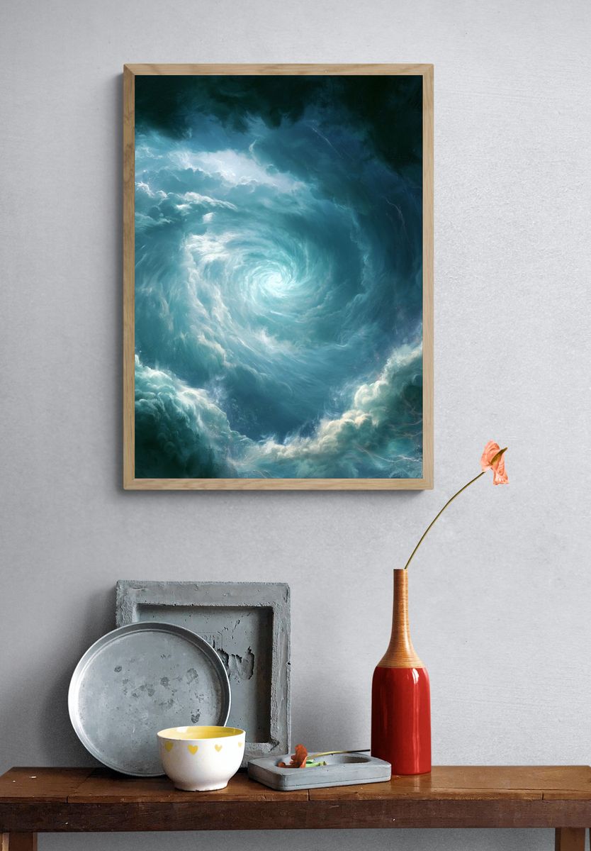Celestial Storm Swirl Print. — room view 3