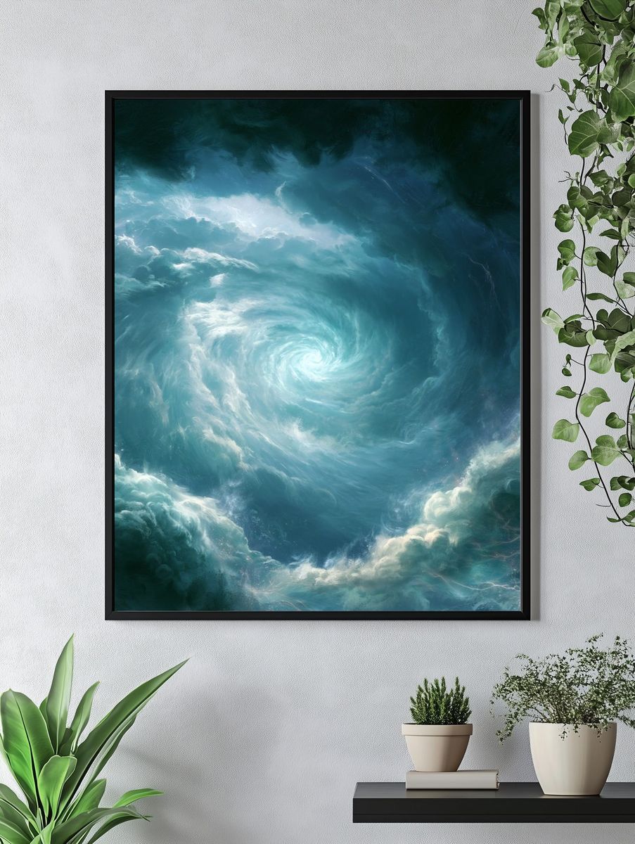 Celestial Storm Swirl Print. — room view 4