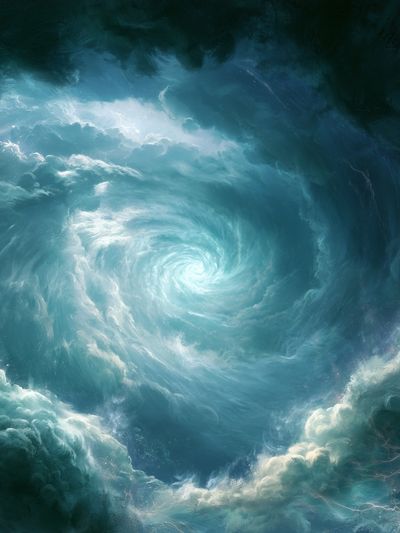 Celestial Storm Swirl Print.