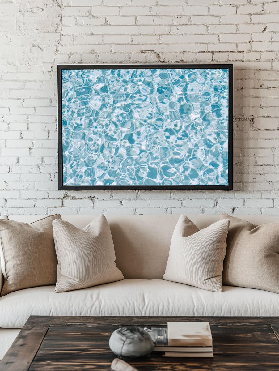 Summer wallpaper desktop, water aesthetic. room preview