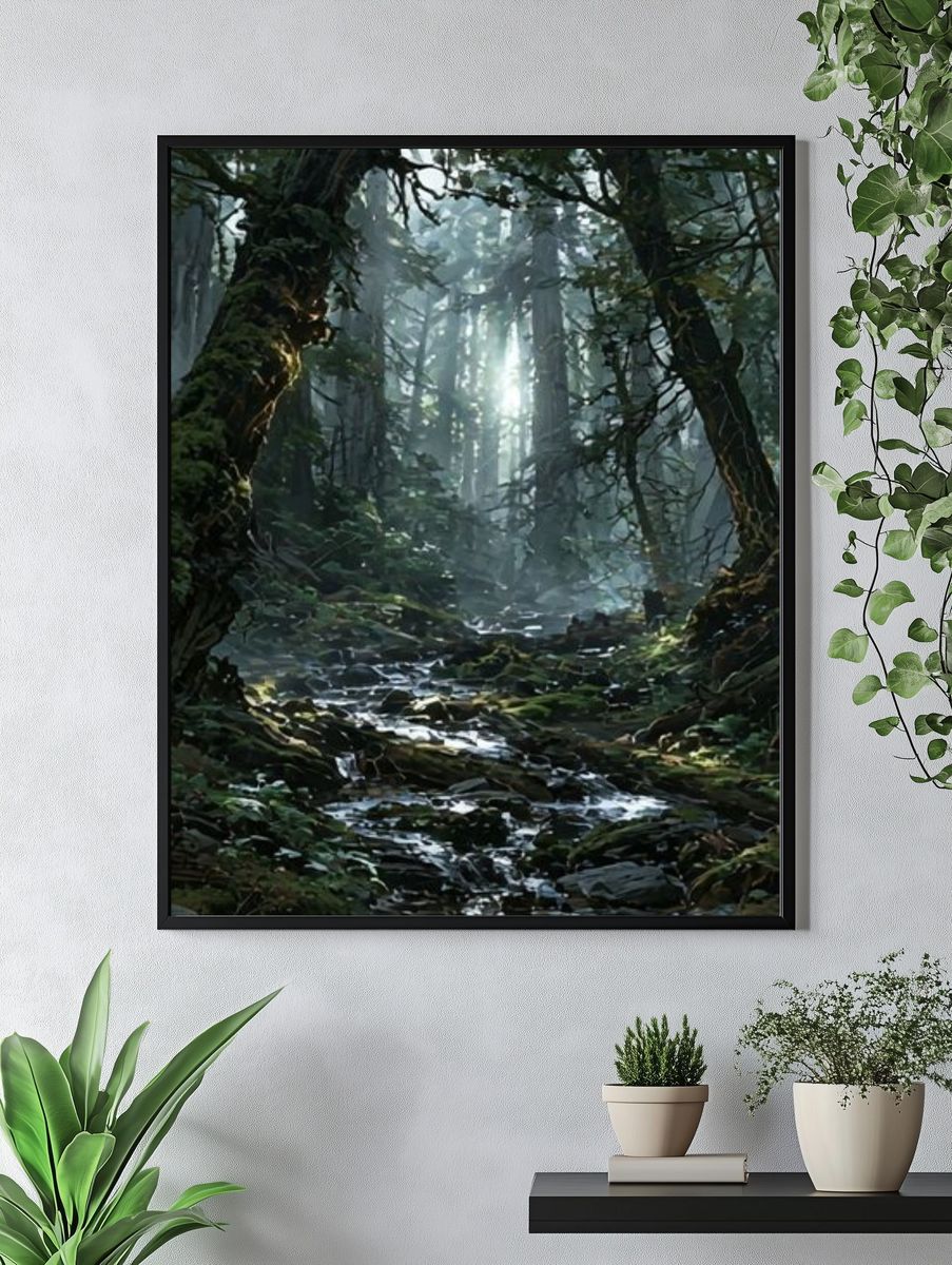 Misty Forest Light Poster. — room view 4