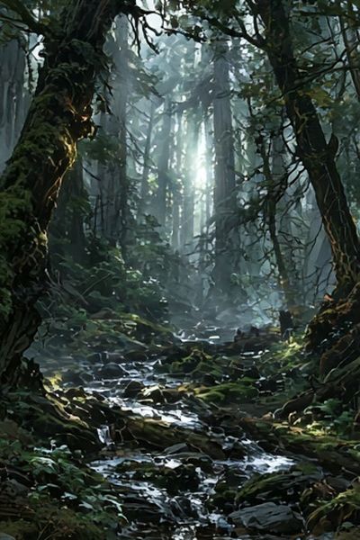 Misty Forest Light Poster. poster