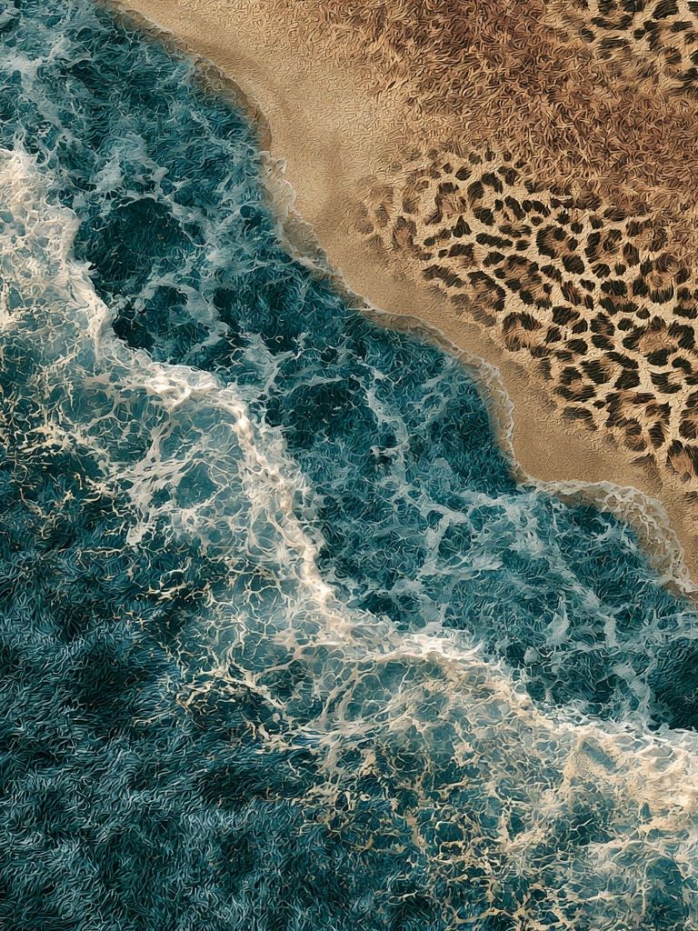 Tidal Shoreline Abstract Print. poster — nature art