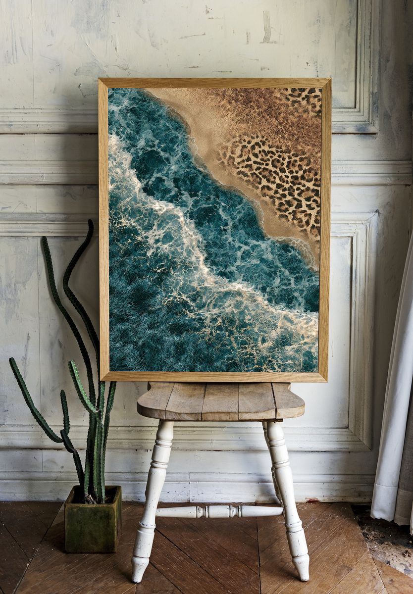 Tidal Shoreline Abstract Print. — room view 1