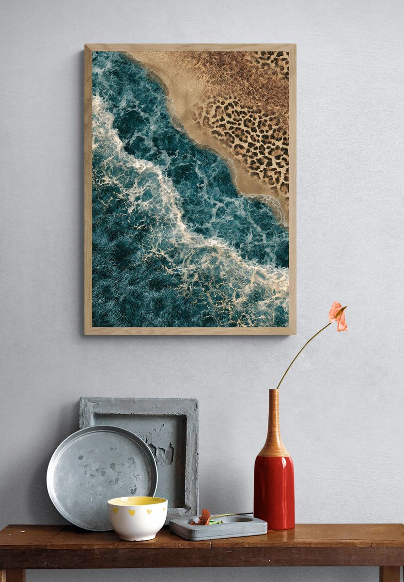 Tidal Shoreline Abstract Print. — room view 3