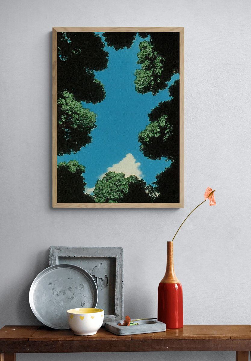 Canopy Sky Forest Poster. — room view 3