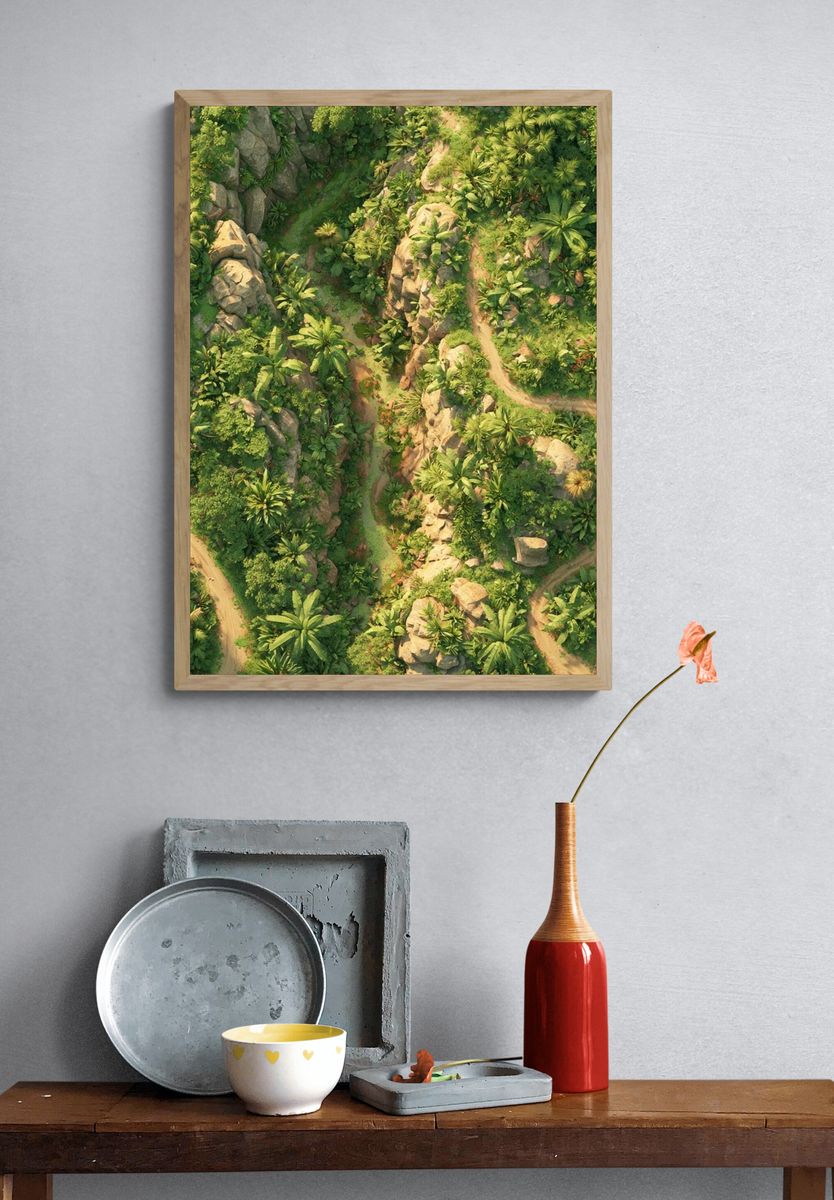 Tropical Jungle Path Poster. — room view 3