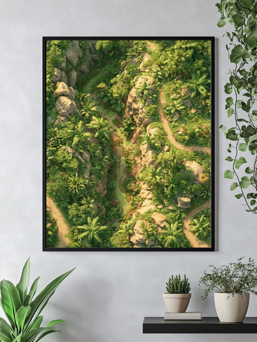 Tropical Jungle Path Poster. — room view 4
