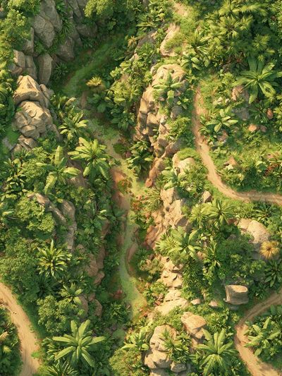 Tropical Jungle Path Poster.