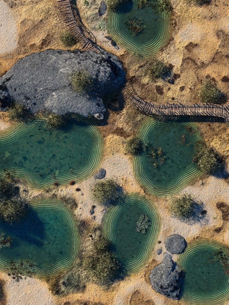 Aerial of Desert Oasis — Nature Print. poster — nature art
