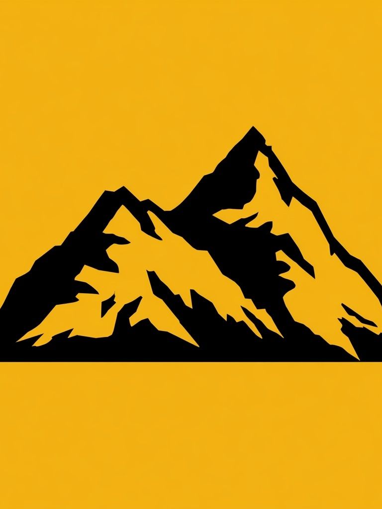 Mountain Silhouette Minimalist Poster. poster detail