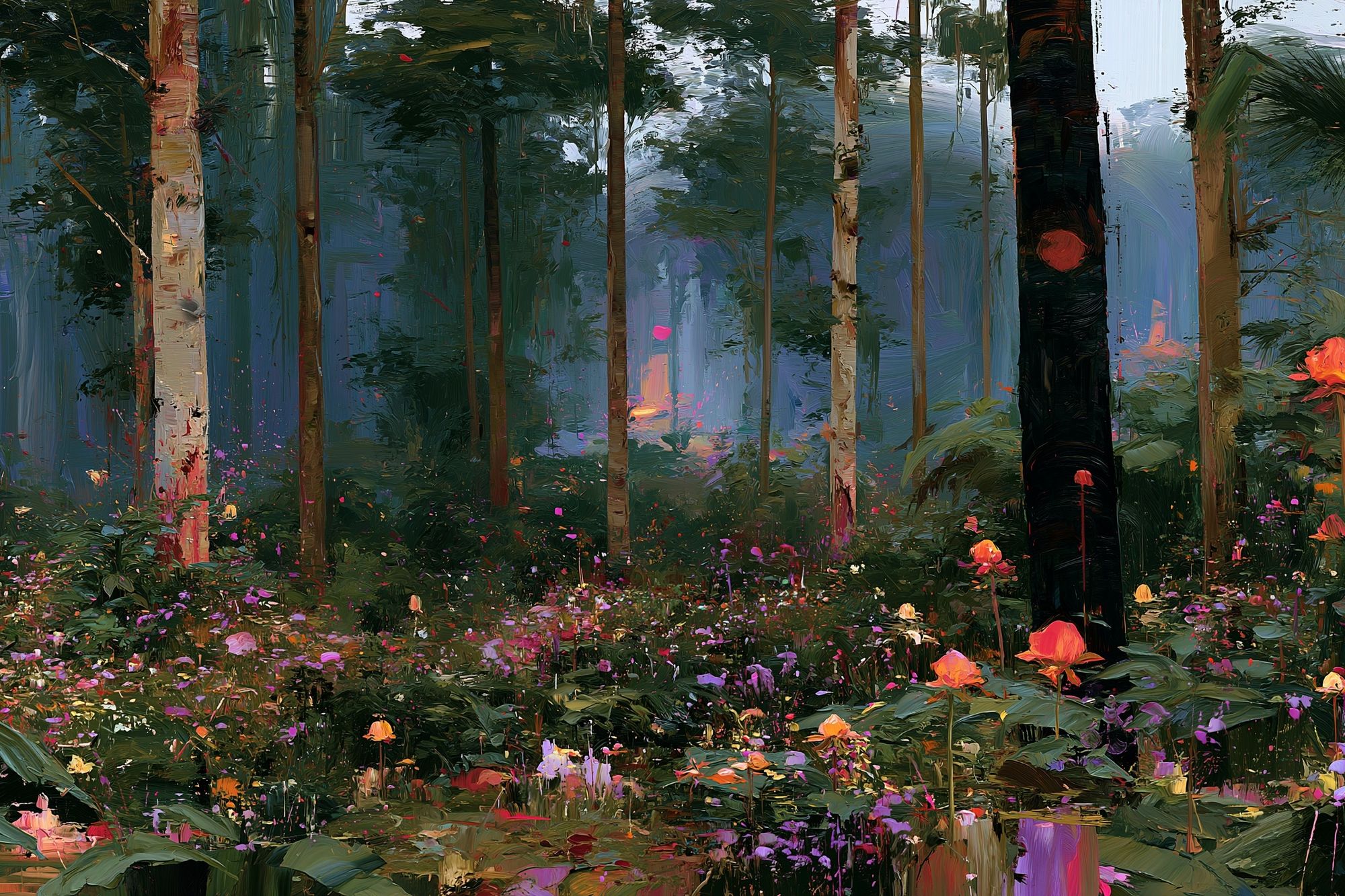 Enchanted Forest Bloom Print. poster — nature art