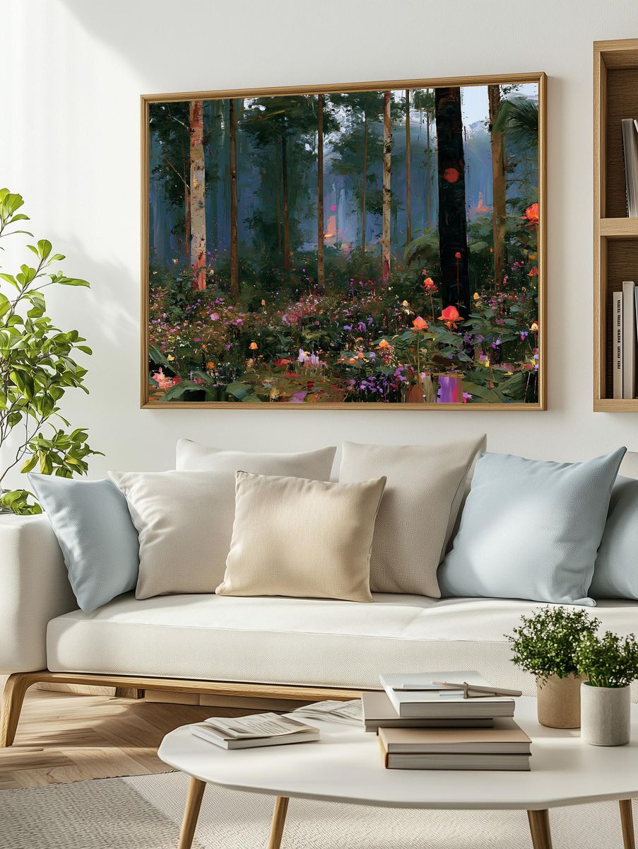 Enchanted Forest Bloom Print. — room view 2