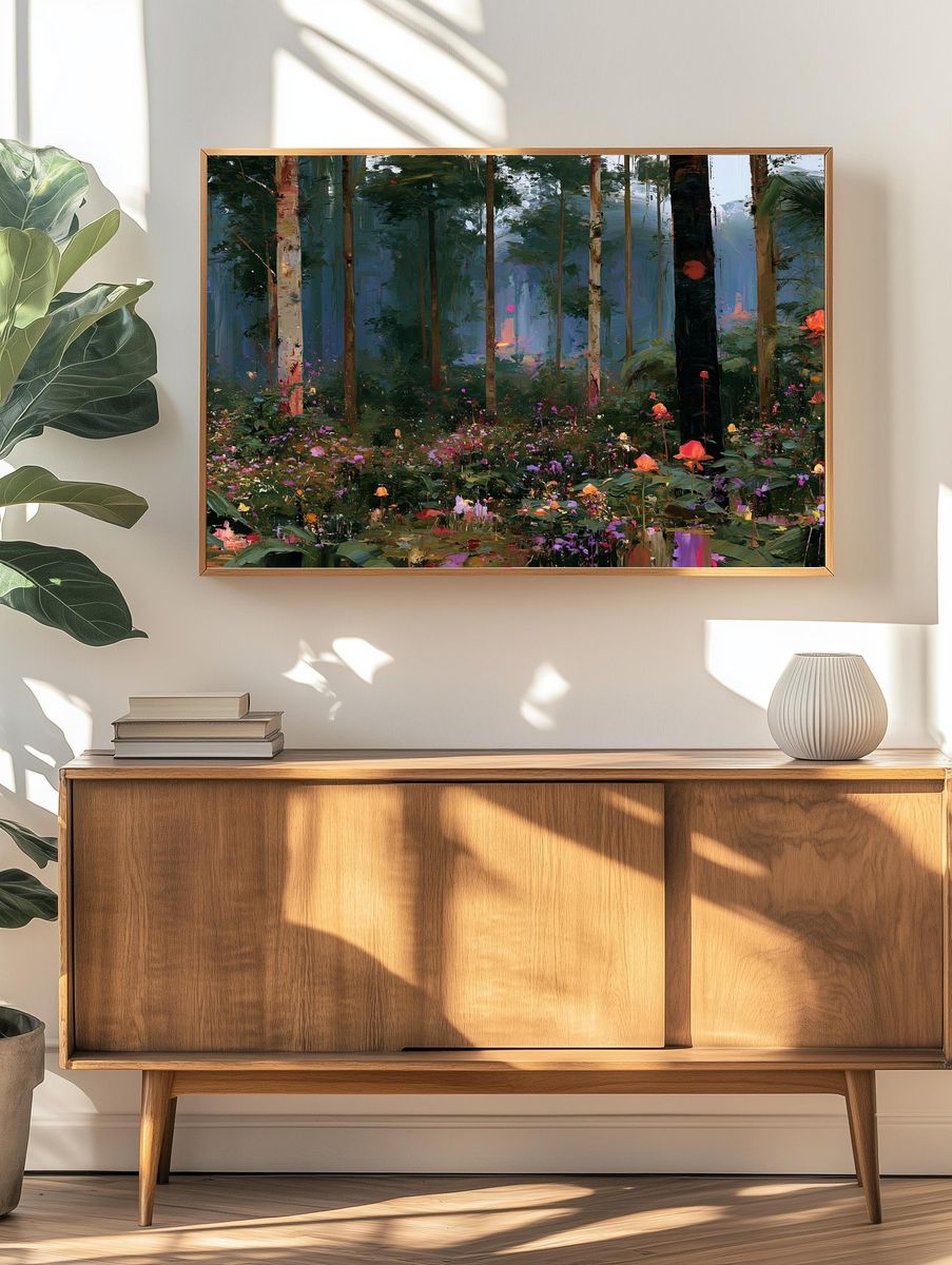 Enchanted Forest Bloom Print. — room view 3