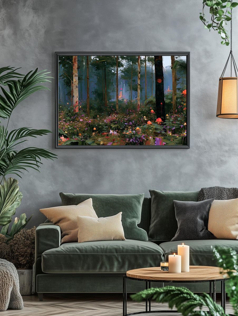 Enchanted Forest Bloom Print. — room view 4