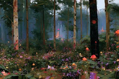 Enchanted Forest Bloom Print.