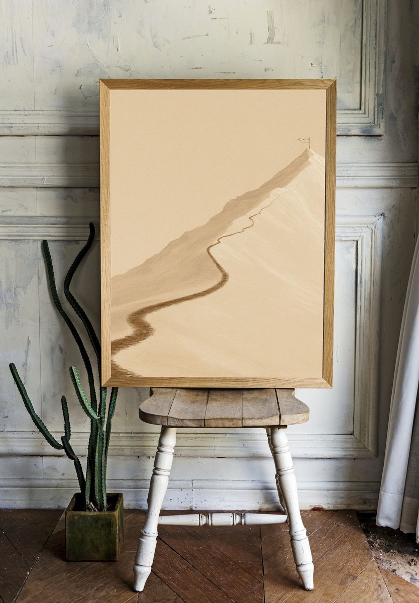 Desert Ridge Minimalist Print. — room view 1