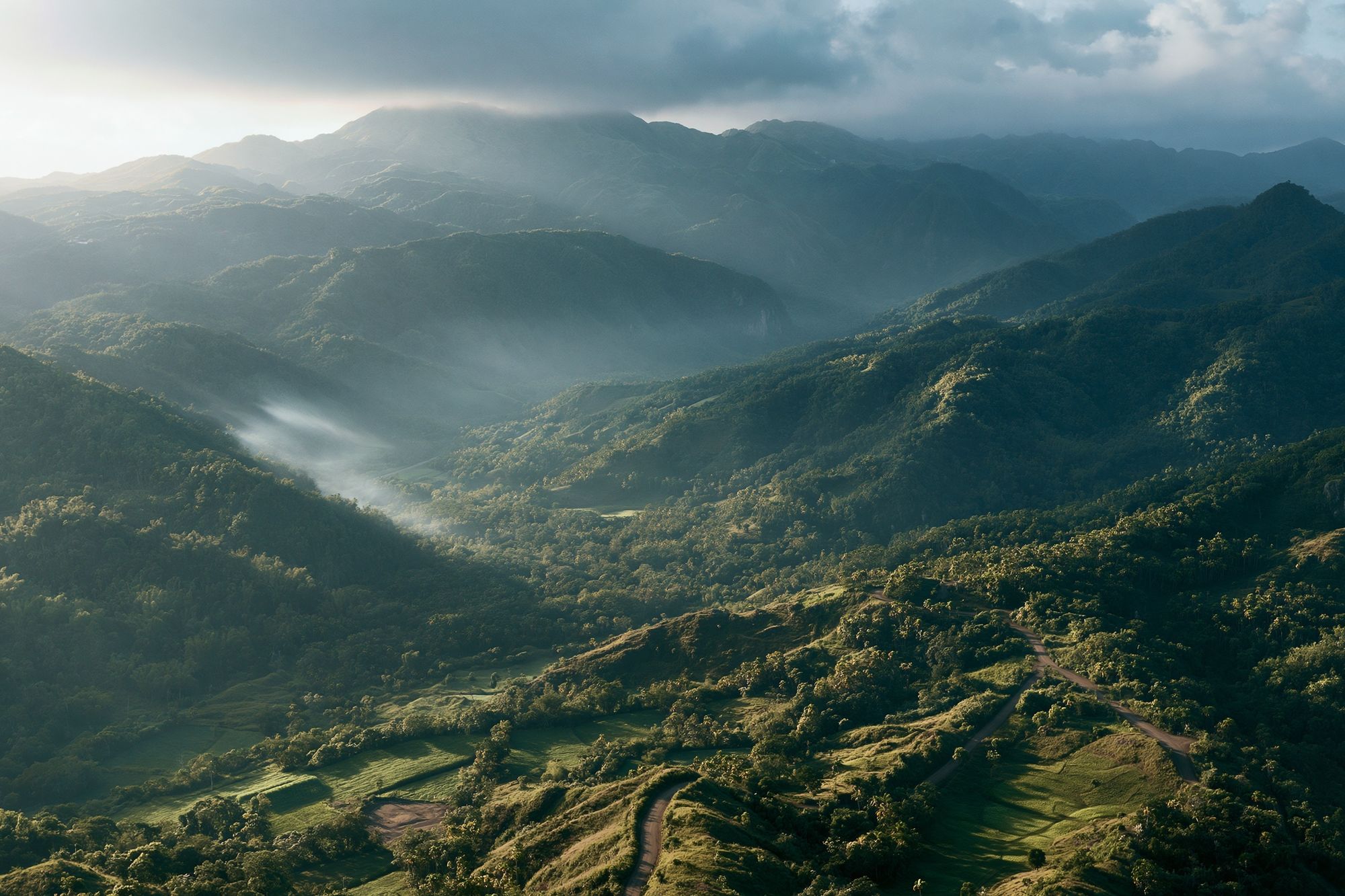 Misty Mountain Valley Photography Poster. poster detail
