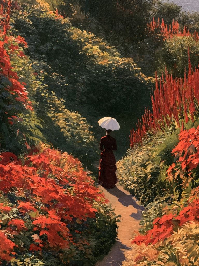 Autumn Garden Path Poster. poster detail