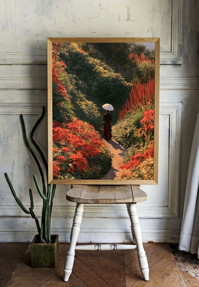 Autumn Garden Path Poster. room preview