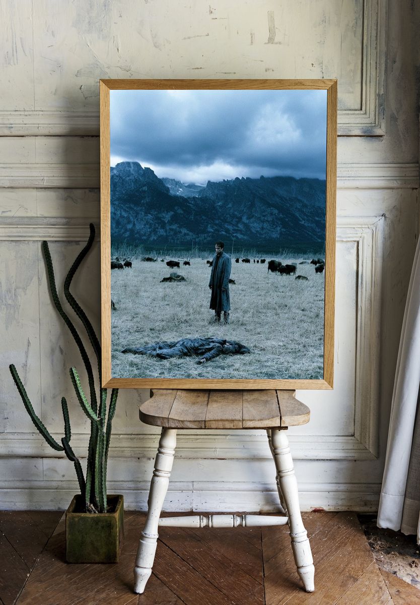 Misty Mountain Meadow Photography Print. room preview