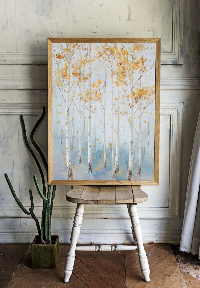 Autumn Birch Forest Fine-Art Print. room preview