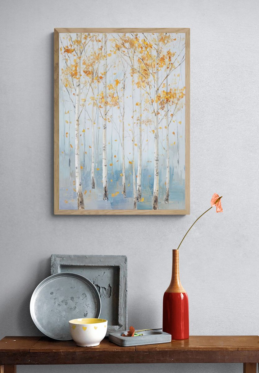 Autumn Birch Forest Fine-Art Print. — room view 3