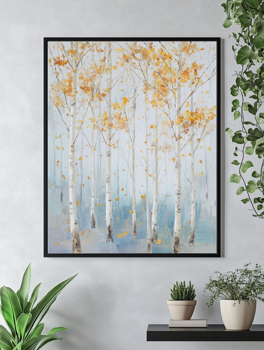Autumn Birch Forest Fine-Art Print. — room view 4