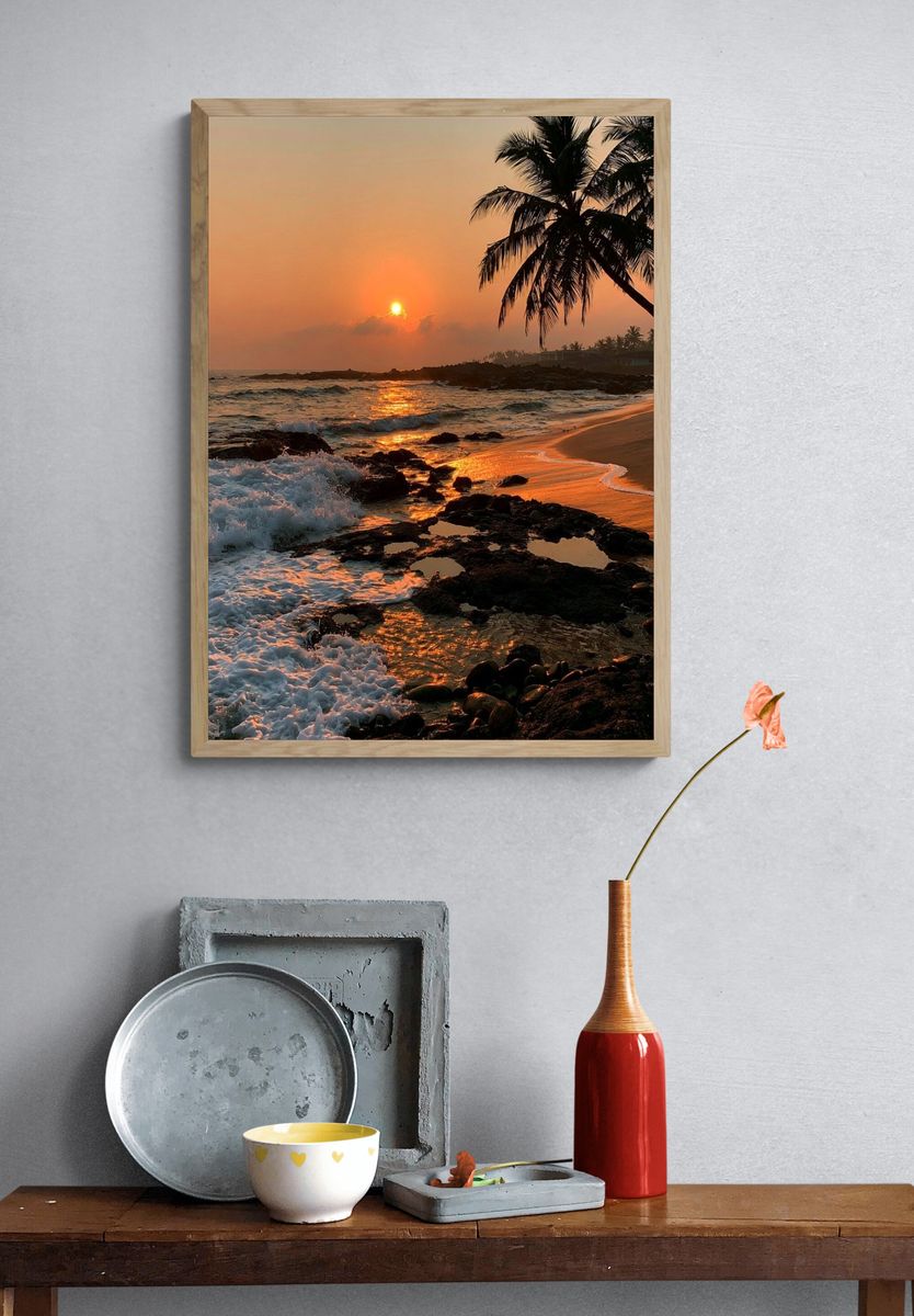 Tropical Sunset Beach Poster. — room view 3