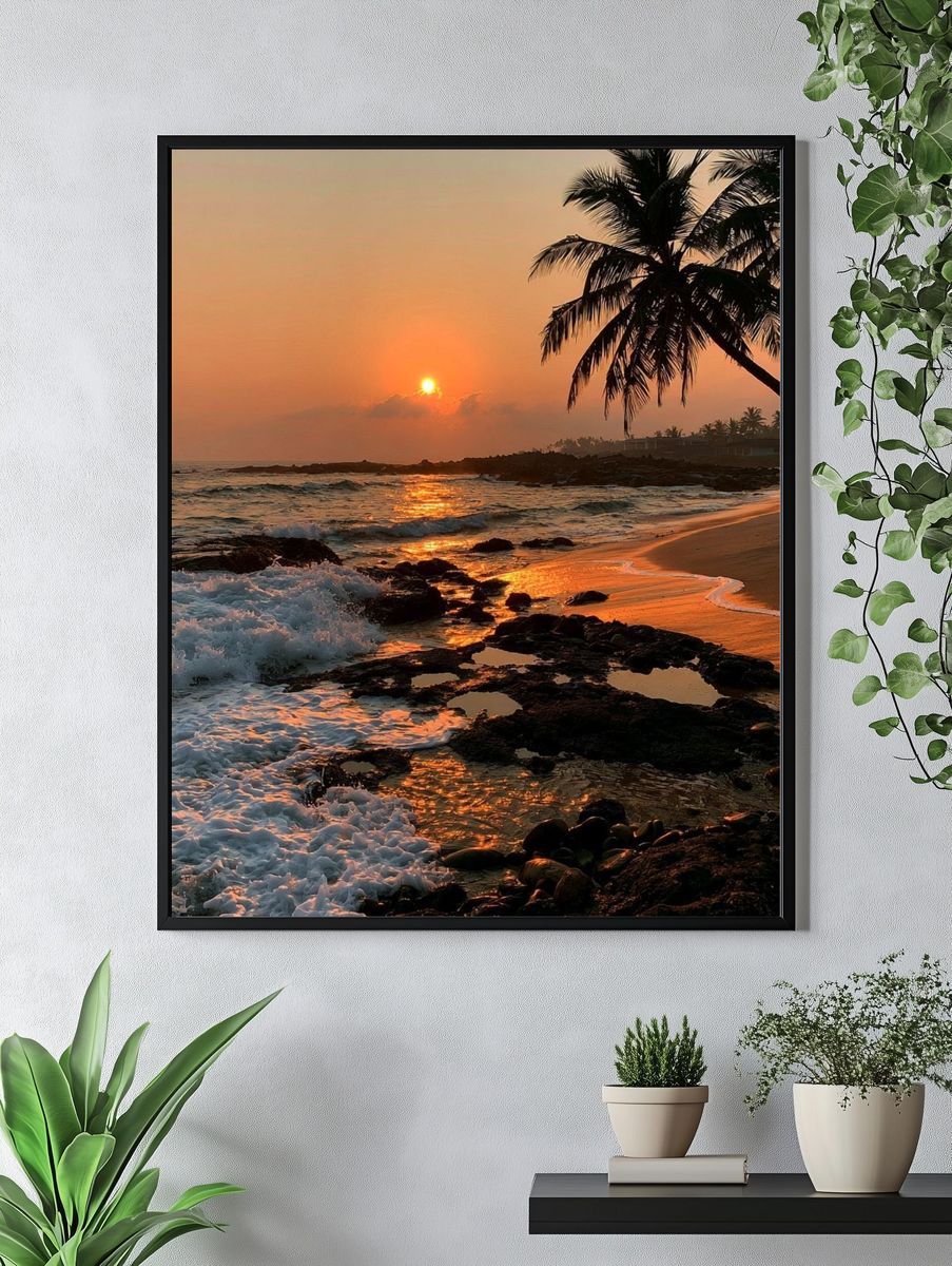 Tropical Sunset Beach Poster. — room view 4