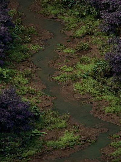 Misty Forest Stream Print