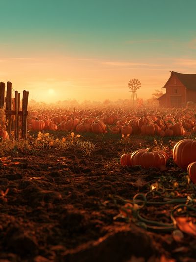 Autumn Pumpkin Patch Poster.