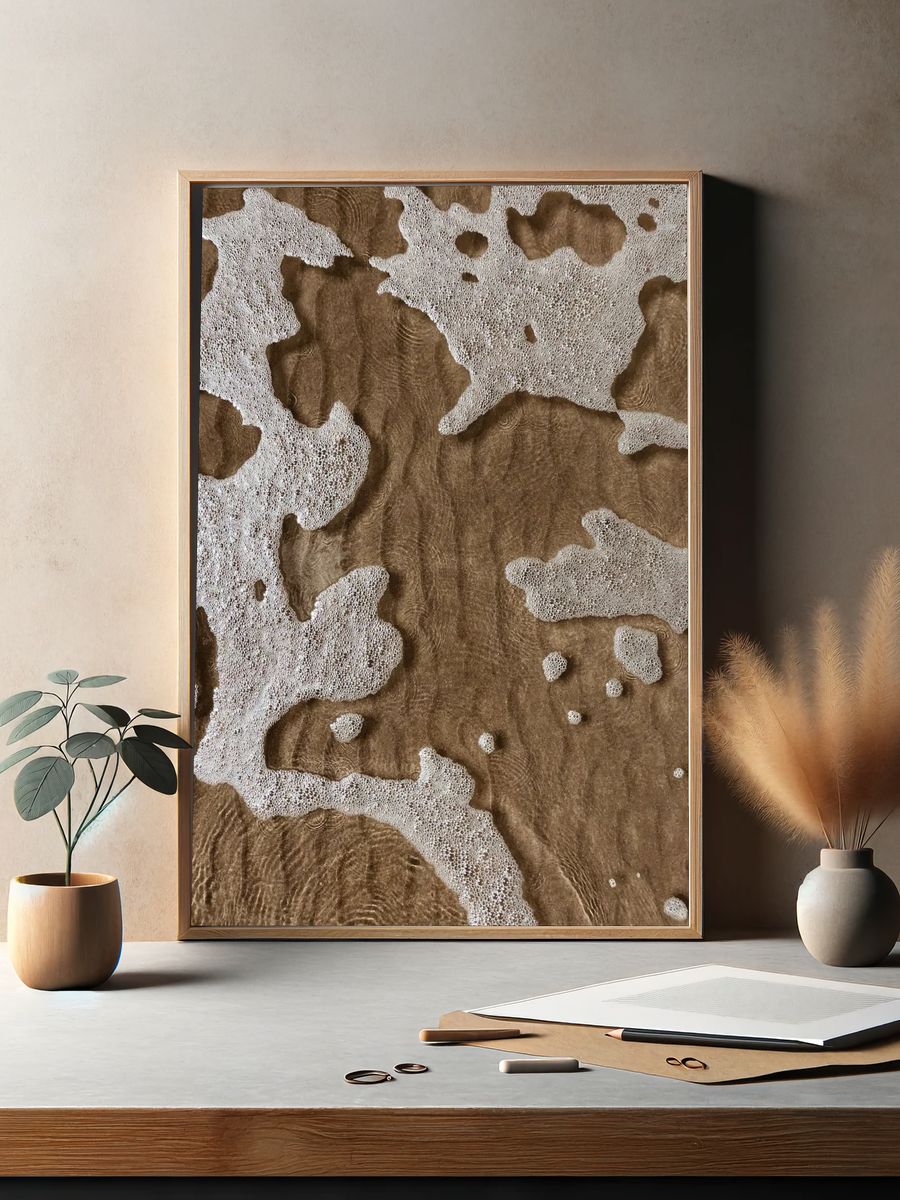 Shallow sea waters textured. — room view 2