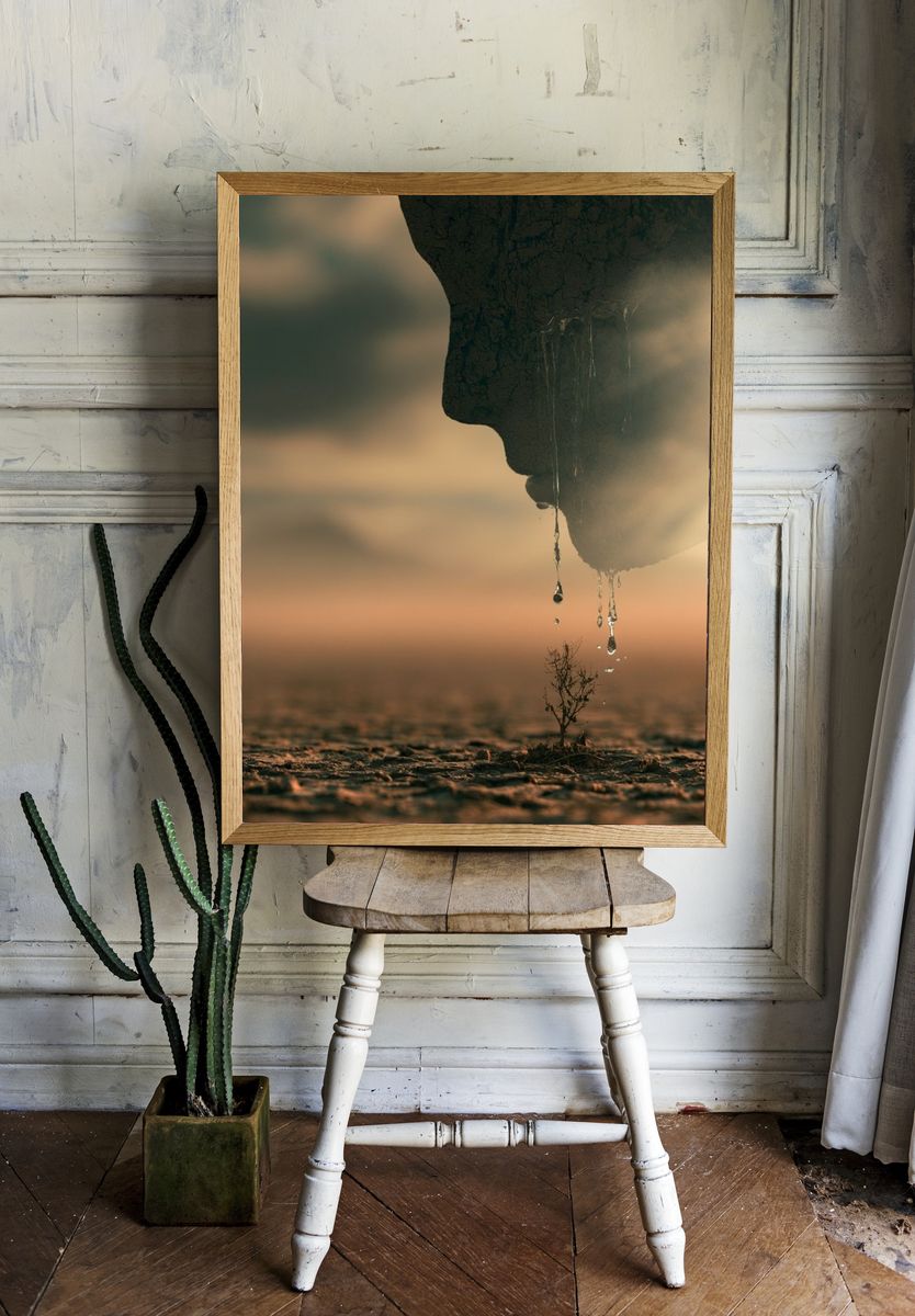 Desert Drop Photography Poster. room preview