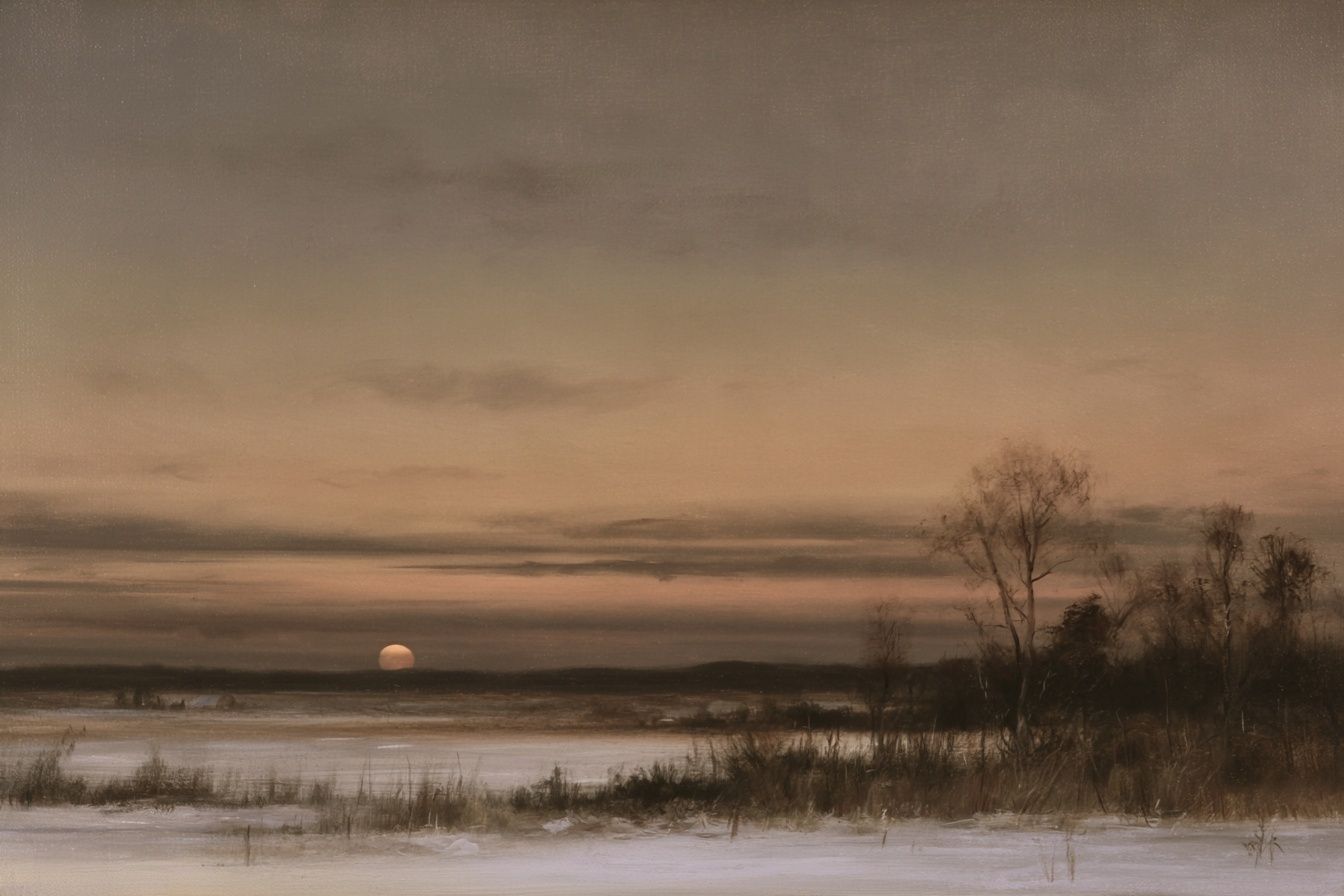 Winter Marsh Sunset Poster. poster — nature art