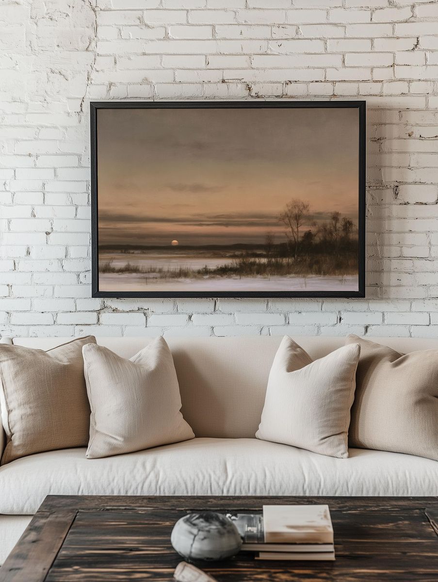 Winter Marsh Sunset Poster. room preview