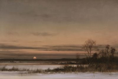 Winter Marsh Sunset Poster.