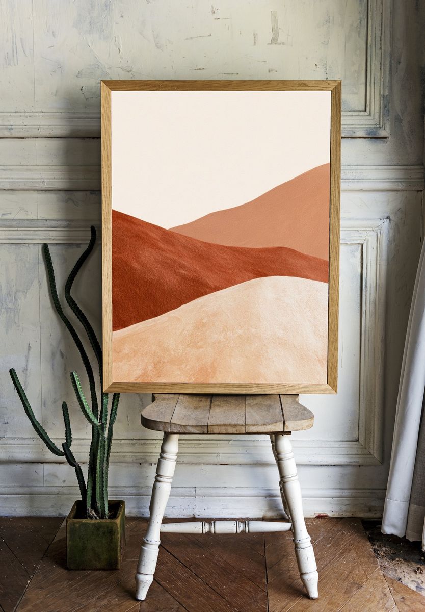 Desert Dunes Abstract Poster. room preview