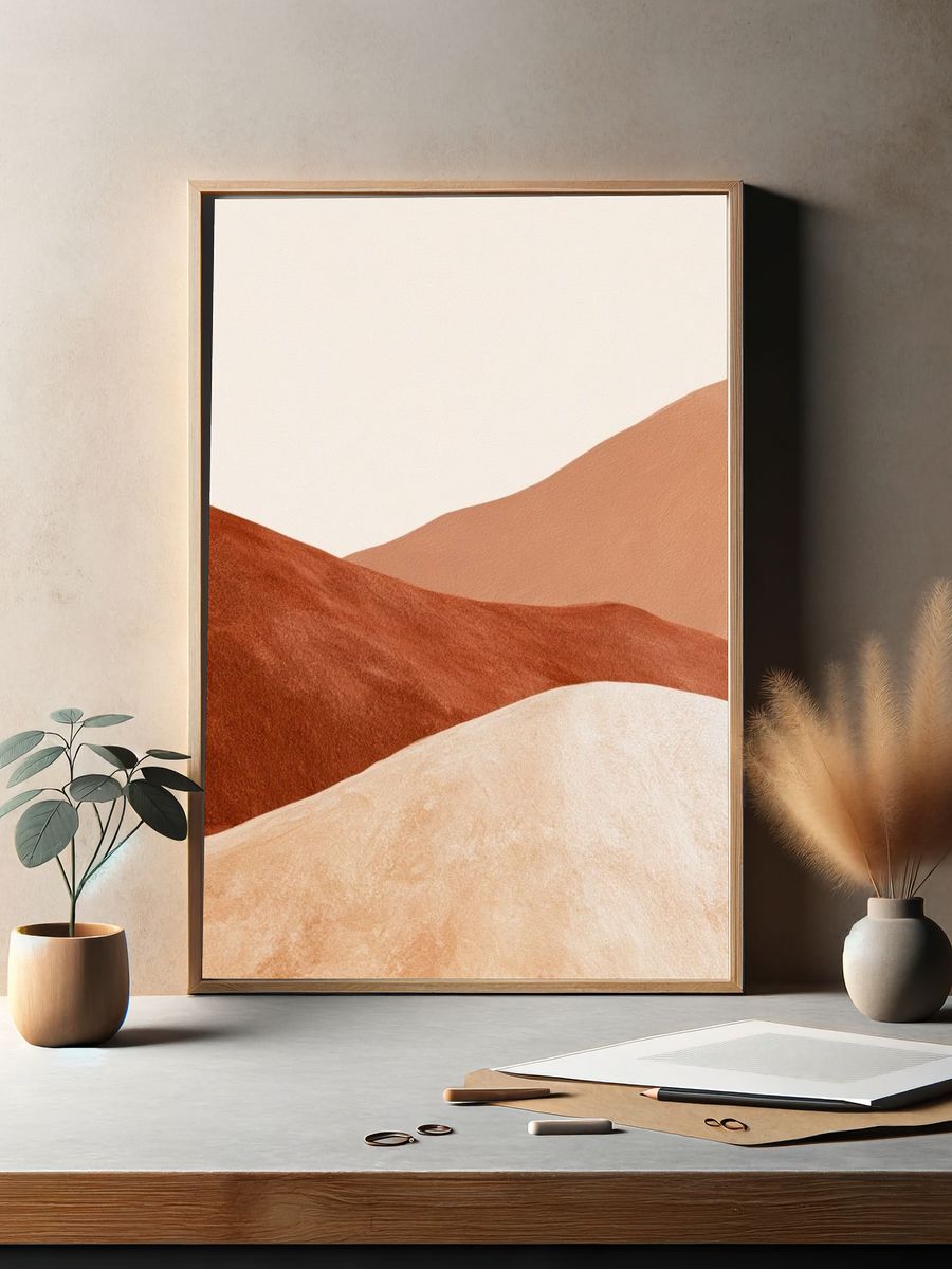 Desert Dunes Abstract Poster. — room view 2