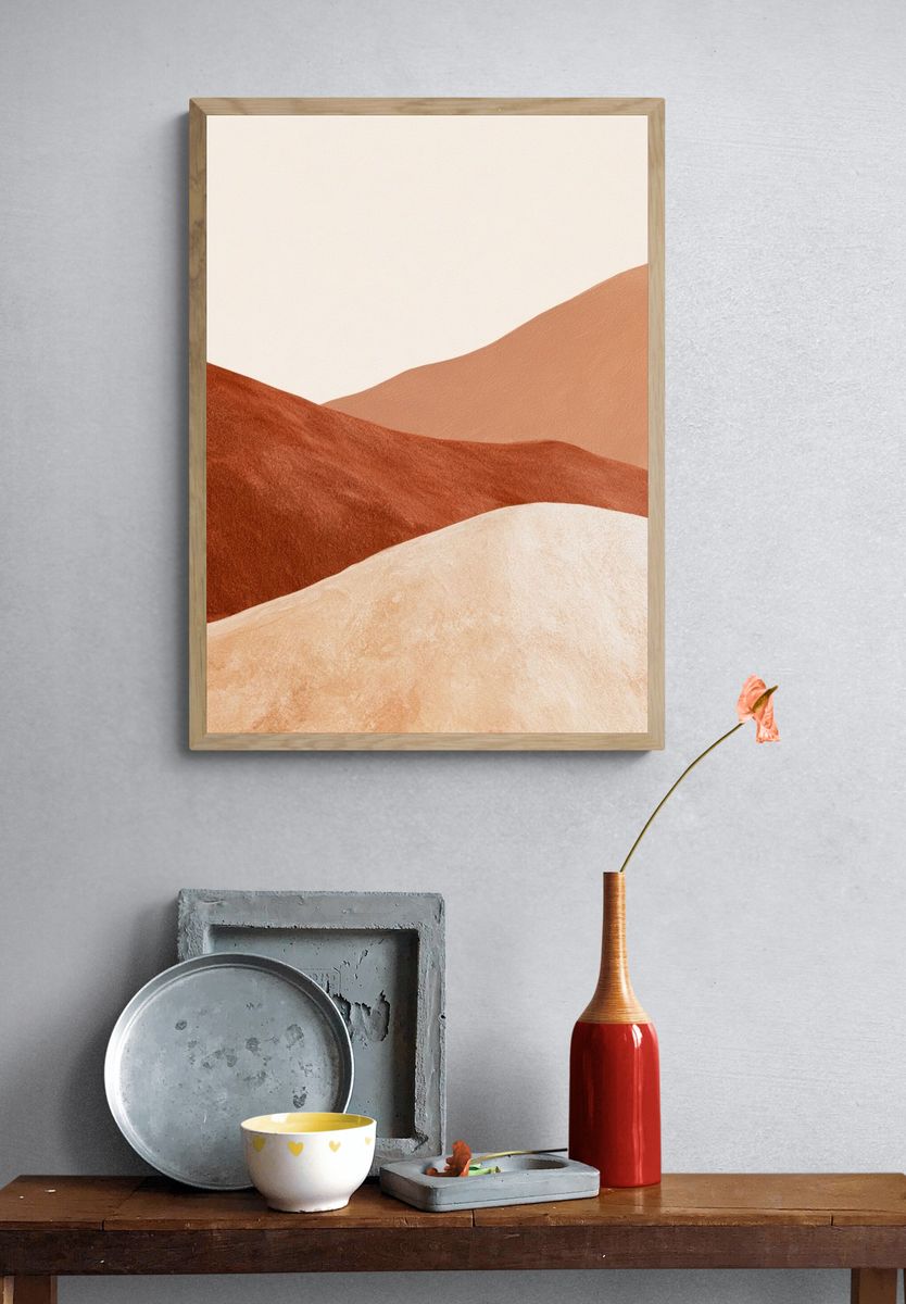 Desert Dunes Abstract Poster. — room view 3