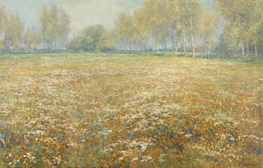 Meadow Bloom (1913) Egbert Rubertus. poster — nature art